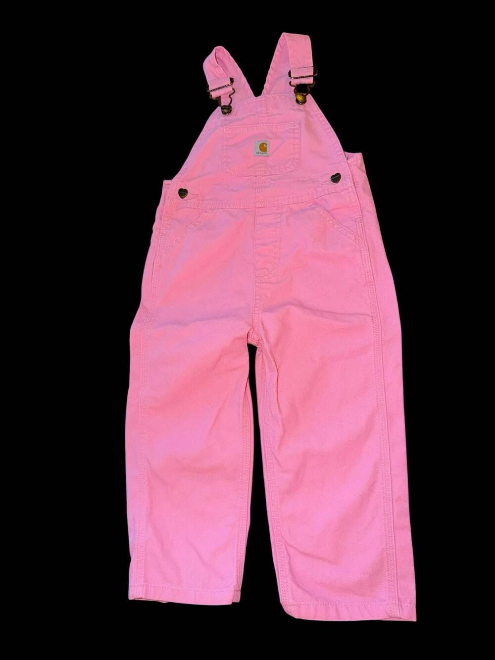 Carhartt Toddler Girls Pink Denim Overalls Size 3T